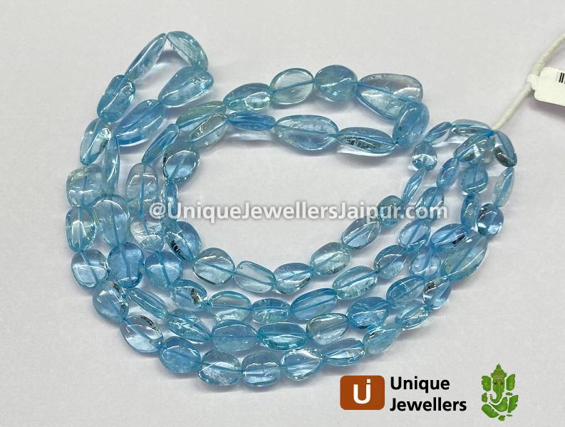 Aquamarine Plain Nuggets Beads